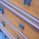 Louis xvi style chest of drawers in cherry wood 3 drawers