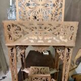 Rare antique wooden arch table, signed Amati, Turin, early 20th century Art Nouveau