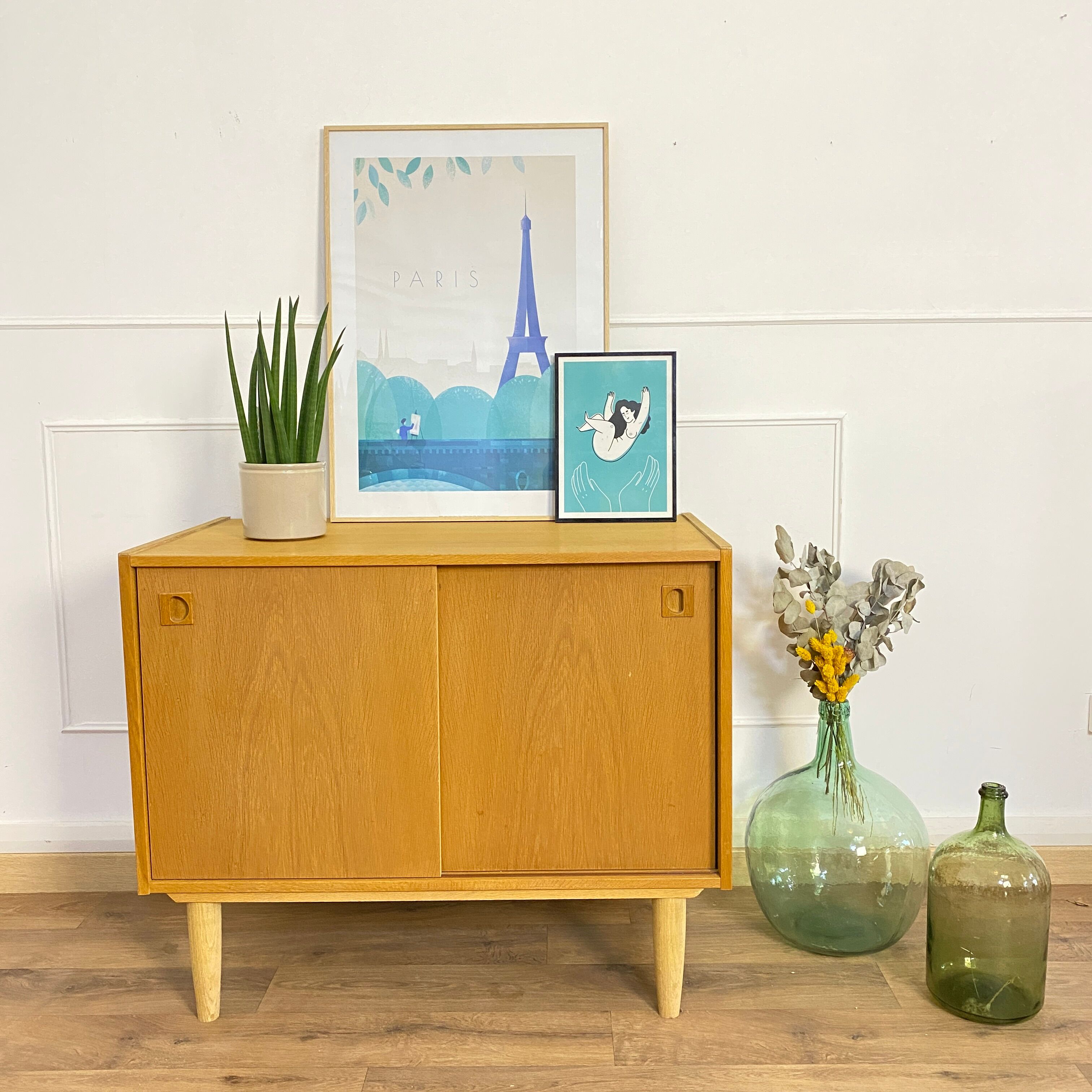 Vintage oak sideboard by Poul Hundevad