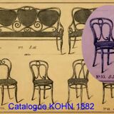 2 KOHN N°35 Art Nouveau bistro chairs -1875- recently hand-caned