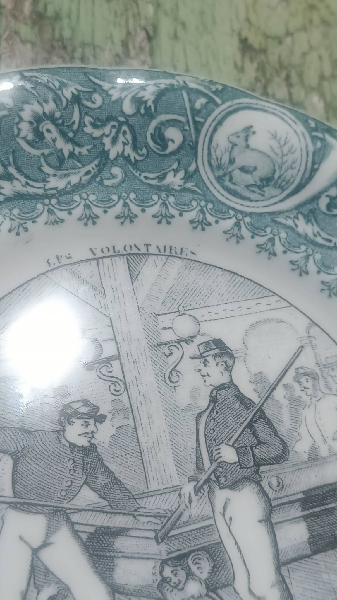 antique Lunéville "Opaque" plates