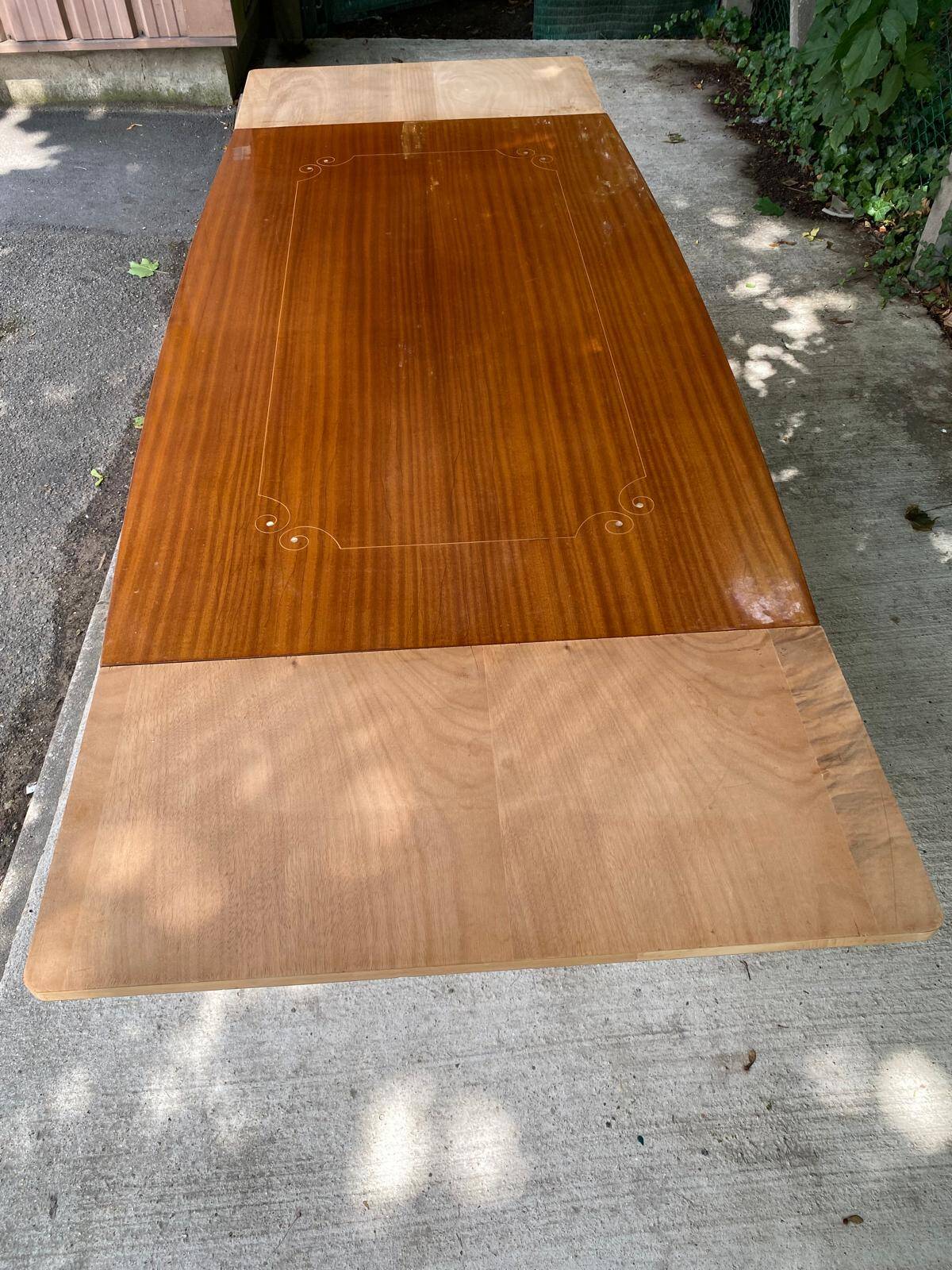 Table à manger scandinave bois massif et palissandre rénovée 240cm