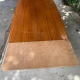 Table à manger scandinave bois massif et palissandre rénovée 240cm