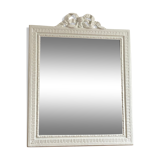 Late 19th century mirror with decorated pediment. 80x62.