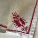 Hand embroidered linen tablecloth and napkins
