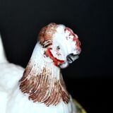 Portieux painted opaline glass hen candy box