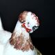 Portieux painted opaline glass hen candy box