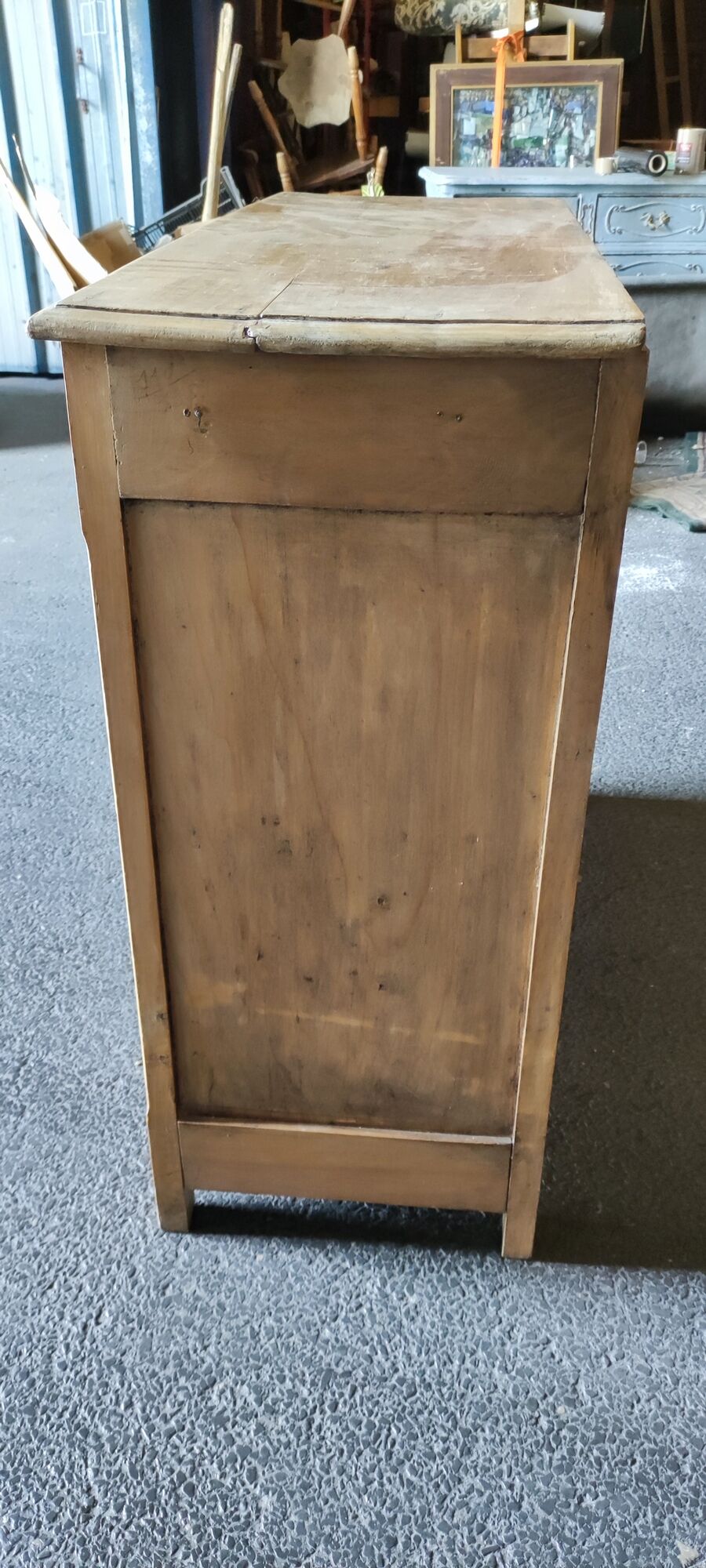 Parisian sideboard two doors, two drawers in natural wood