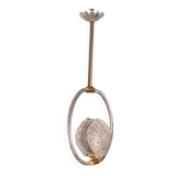 Midcentury Shell Trasparent Murano Glass Chandelier by Barovier e Toso, 194