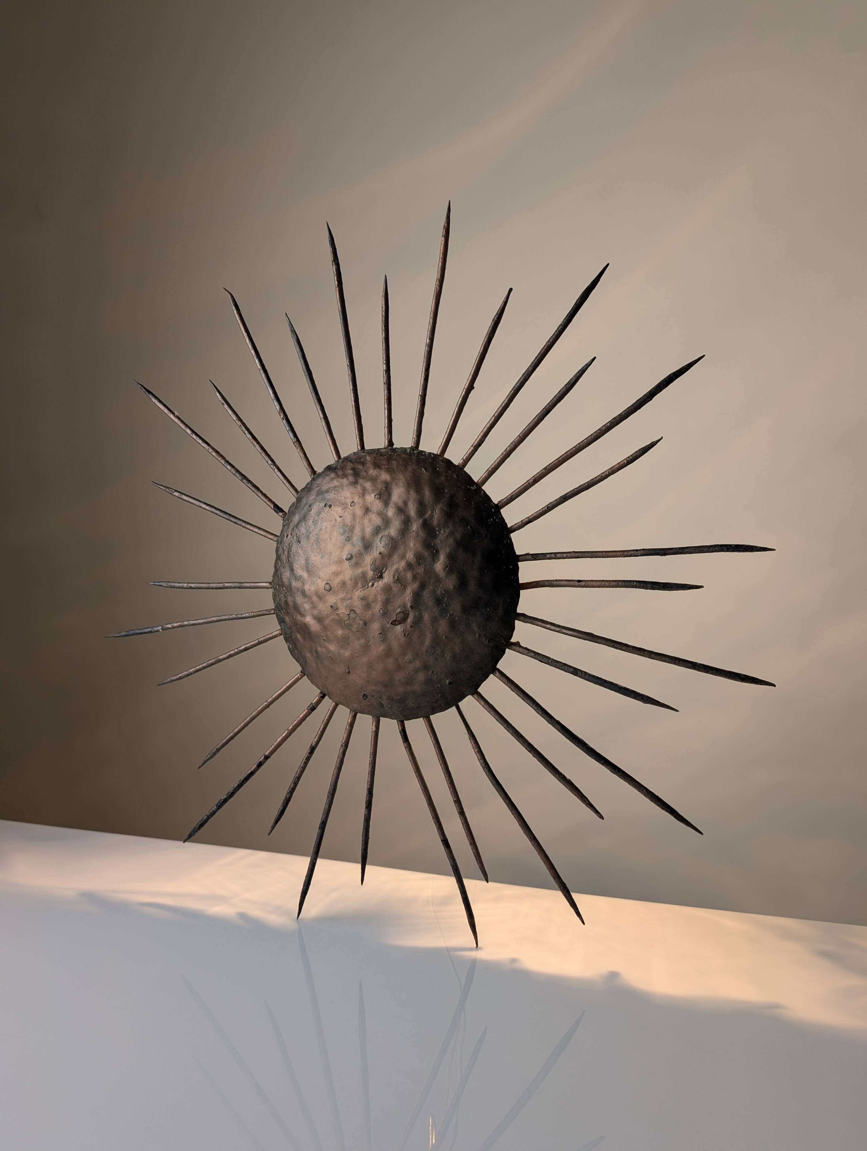 Sunburst Ceiling Lamp in Iron, 1950s