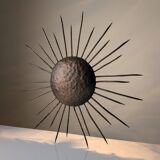 Sunburst Ceiling Lamp in Iron, 1950s