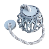 Rope suspension + wicker ball