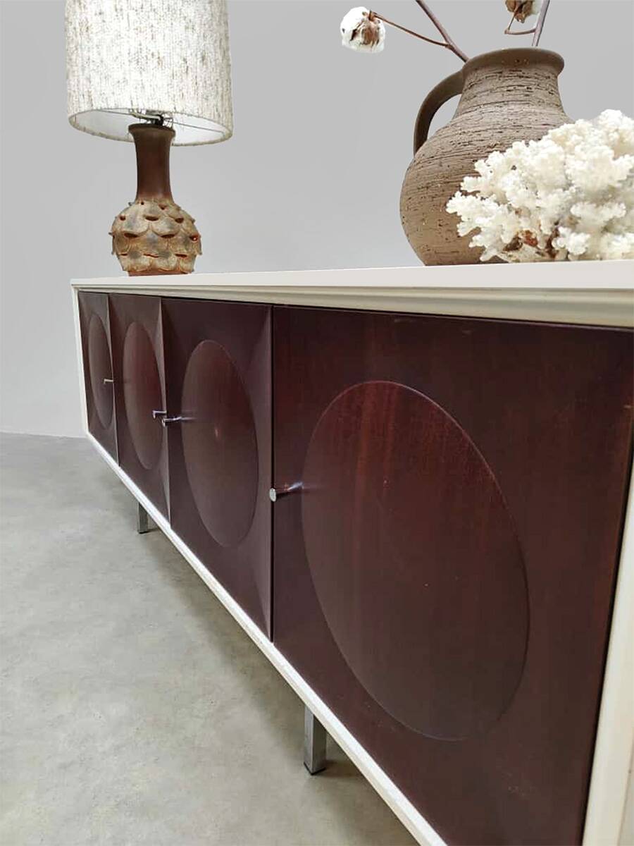 Vintage Italian sideboard credenza 'Duo-tone'