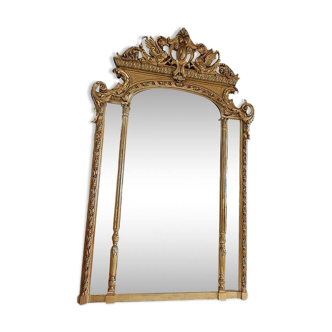 19th century mirror with glazing beads 195 x 116/126