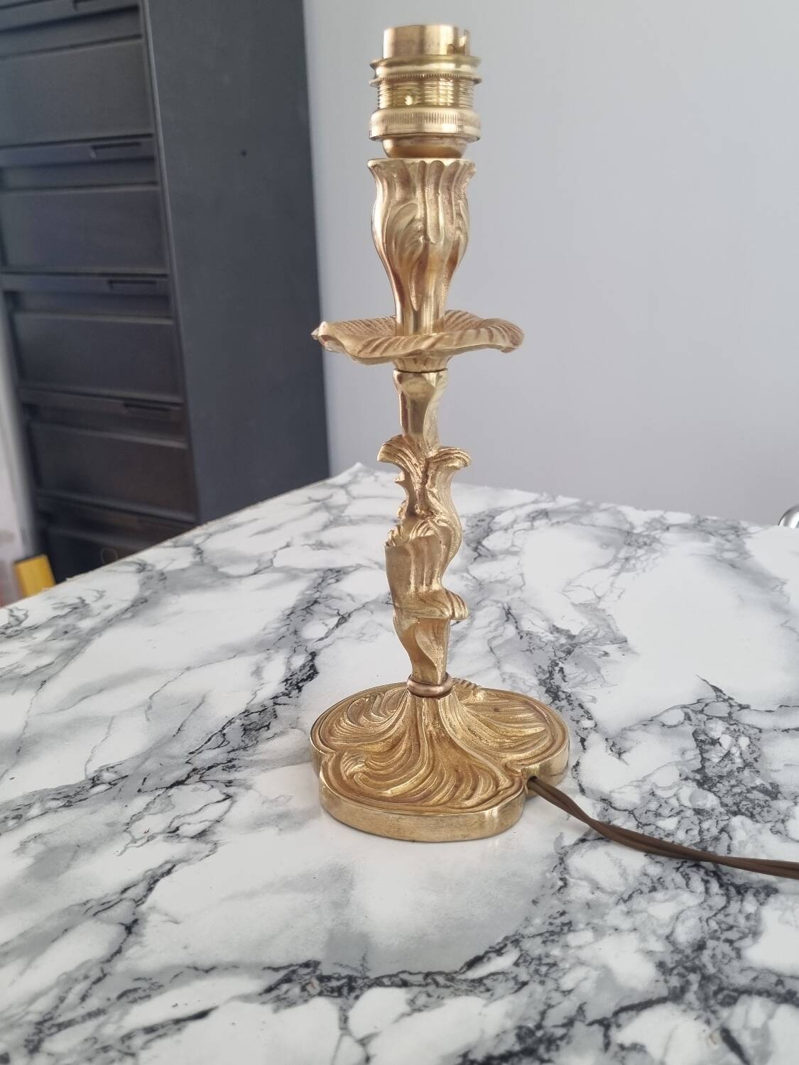 Vintage gold lamp base