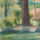 Henri Vergé-Sarrat (1880-1966) – Oil on canvas "Noisy-le-Grand – The Park"