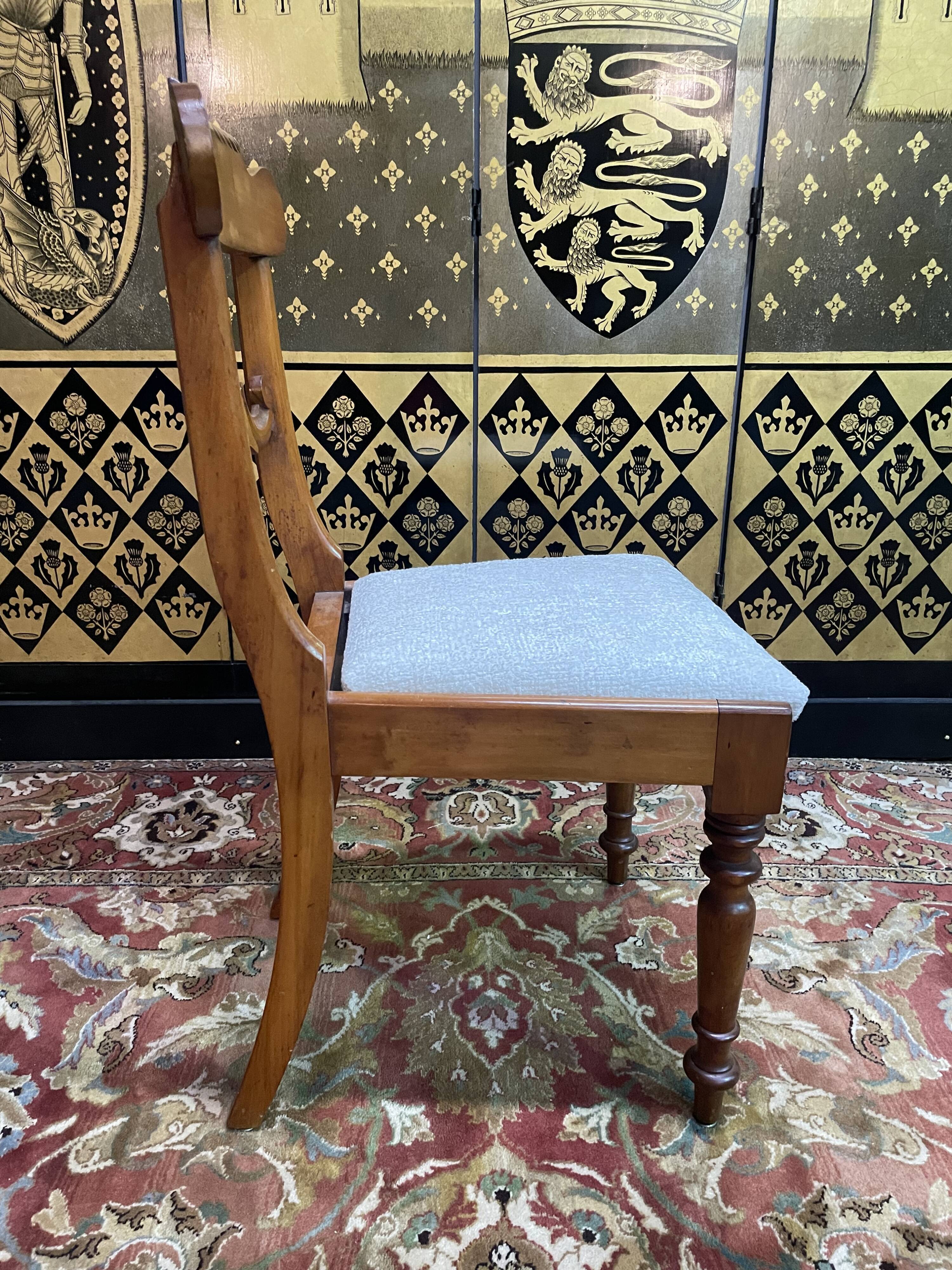 Suite of 6 restored mahogany English chairs