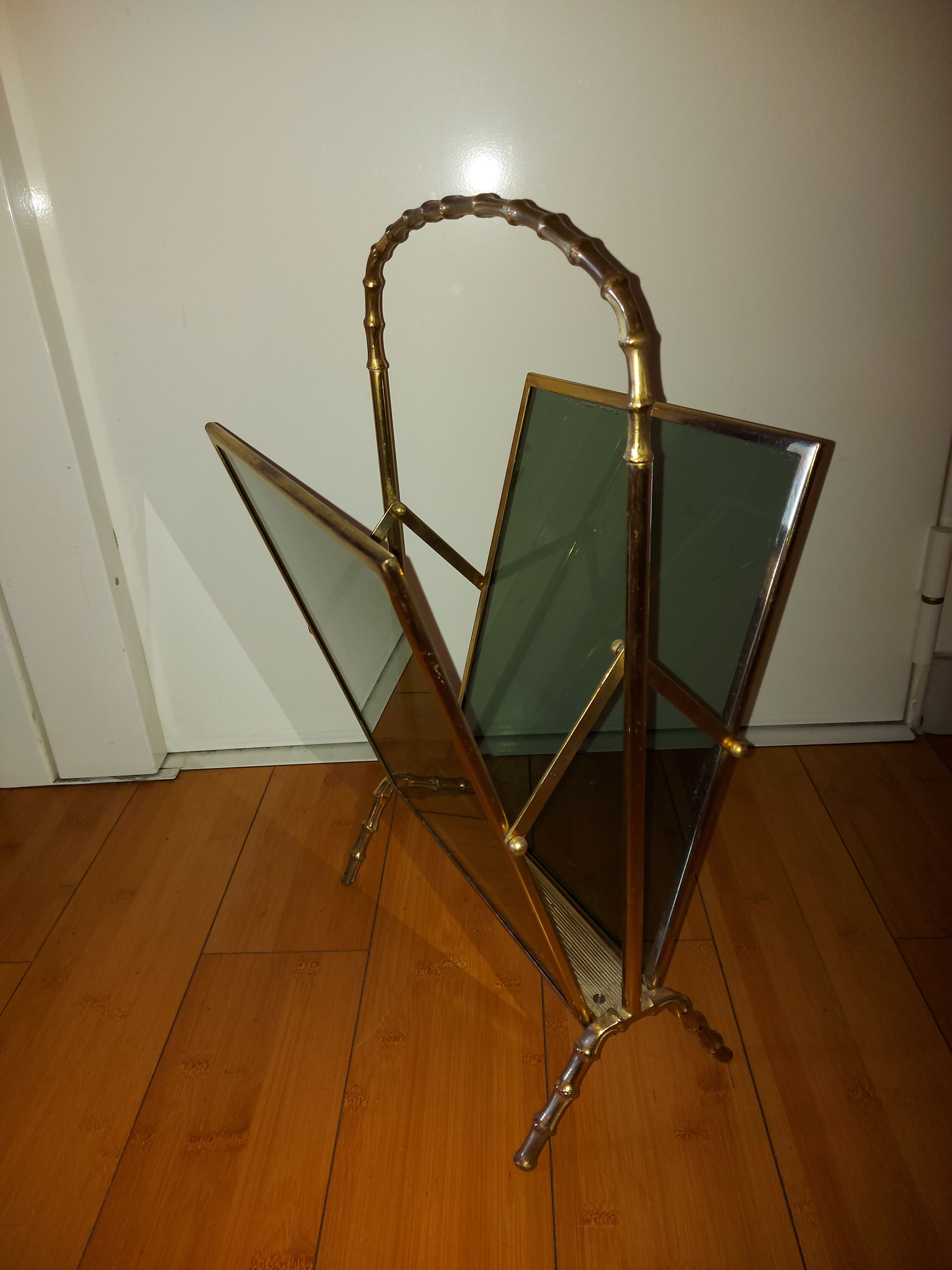 Brass magazine rack