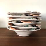 Set of 6 hollow plates in slip