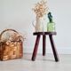 Tabouret tripode bois - look chalet brutaliste