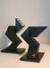 Ensemble de 2 lampes Zig Zag vintage postmodernes par Massive Belgique, 1984