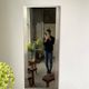 Brushed stainless steel mirror circa François Monnet and Joelle Ferlande