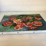 Painting bouquet of flowers oil on canvas signed