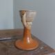 Anthropomorphic sandstone egg cup signed GL