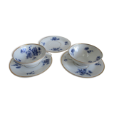 Tea cups and under cups Limoges art deco