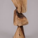 Solid wood sculptural side table, original contemporary design, logniture