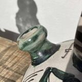 Hand-painted Picasso style ceramic bird jug signed Punter