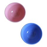 Colorful faceted bowls