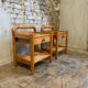 Pair of solid pine nightstands, Circa 1980s