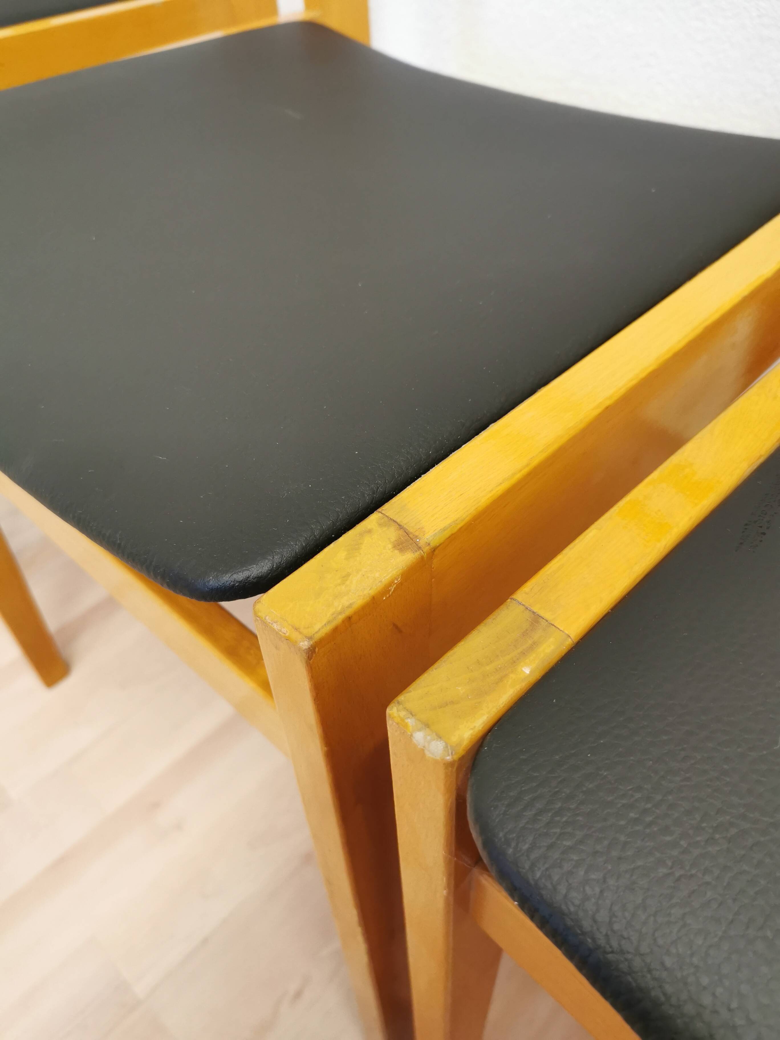 Chaises de salle à manger en bois scandinaves vintage - Branko Ursic STOL Kamnik, ensemble de 2