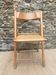 Chaise pliante en bois et cannage années 80