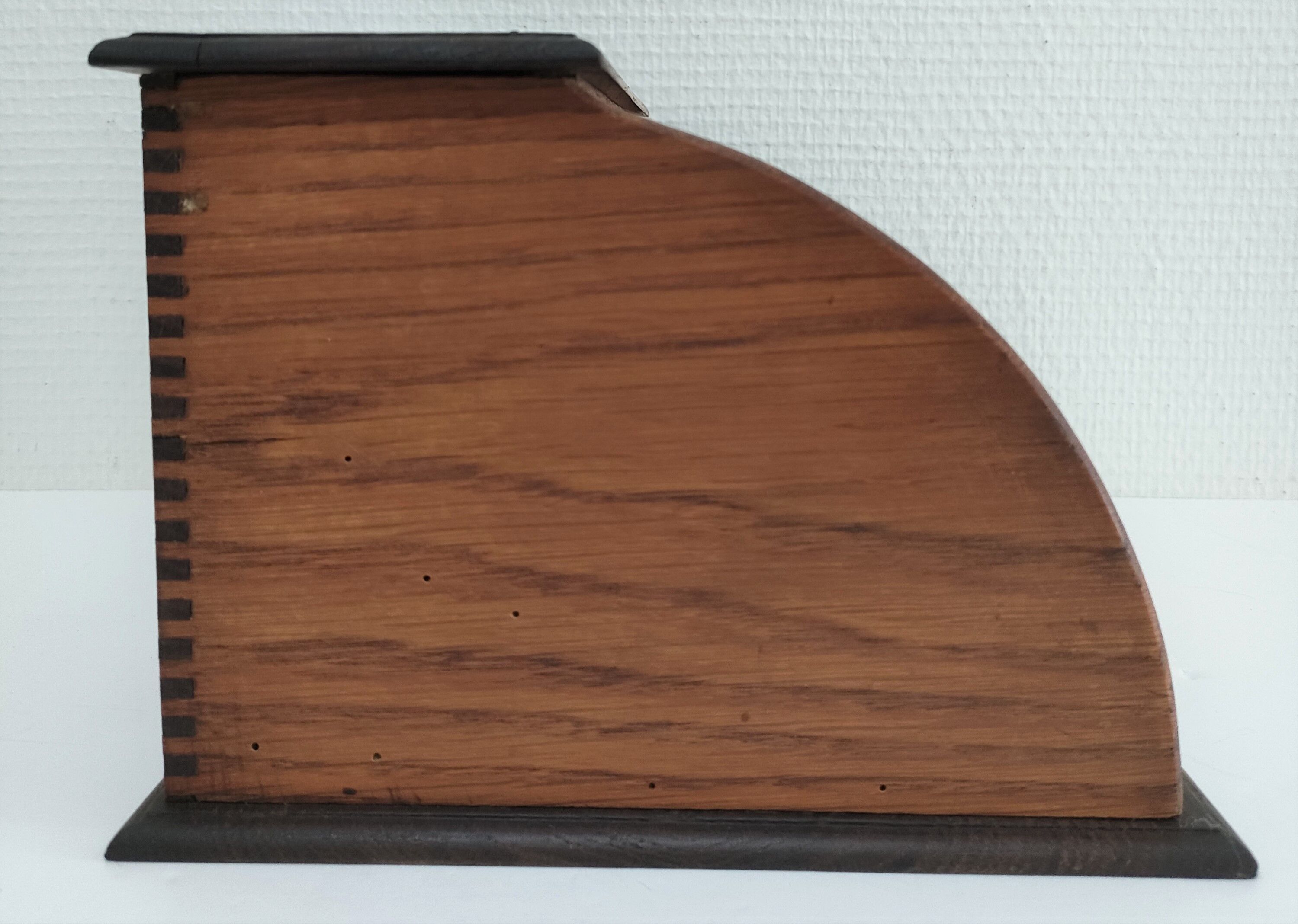 Solid wood writing with vintage curtain