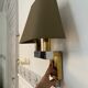 Pair of chrome and brass sconces, Italy, 1970s