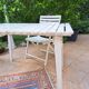 Salon de jardin bois blanc vintage