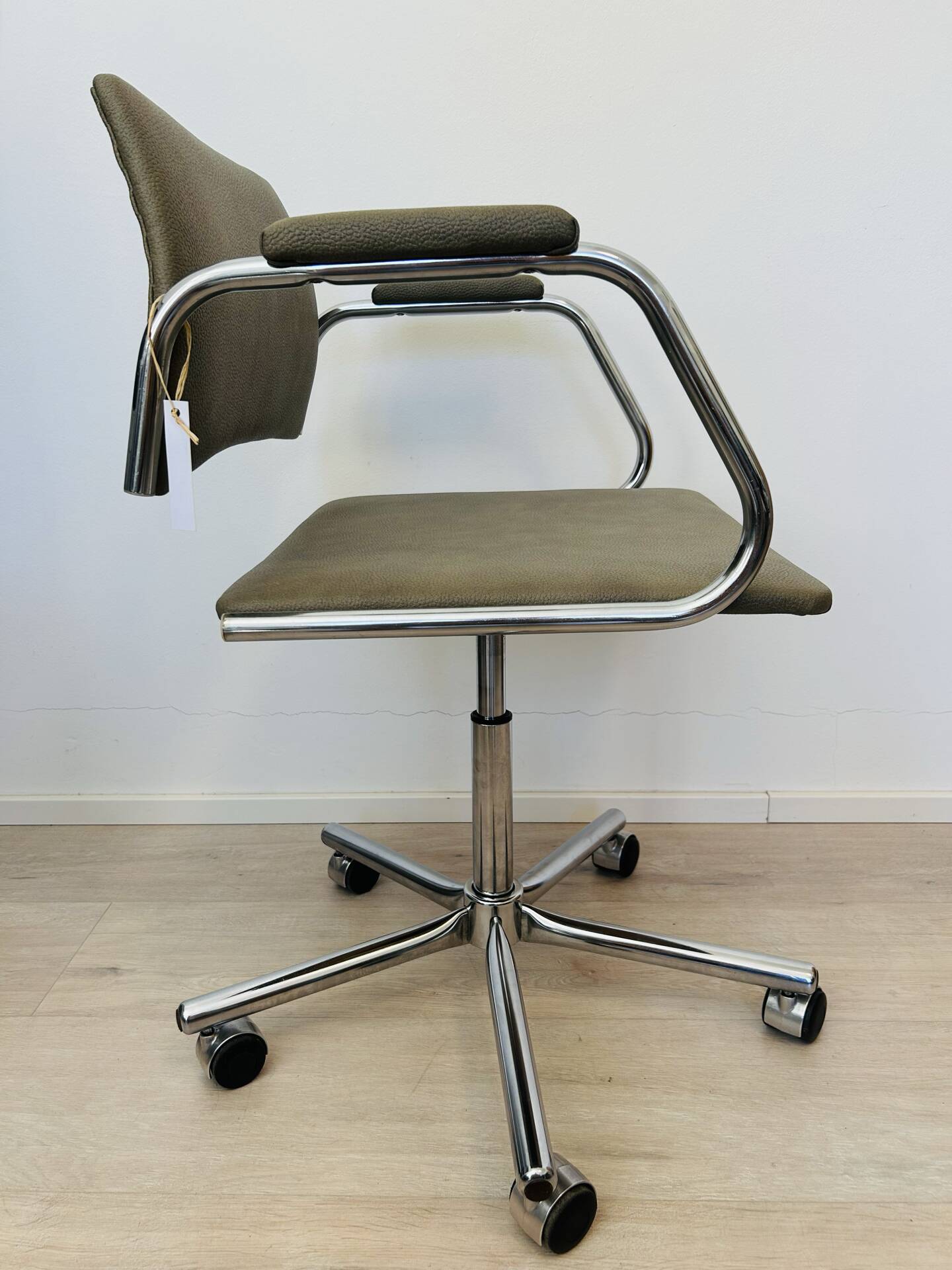 Vintage khaki office chair by Kovona, 1970s