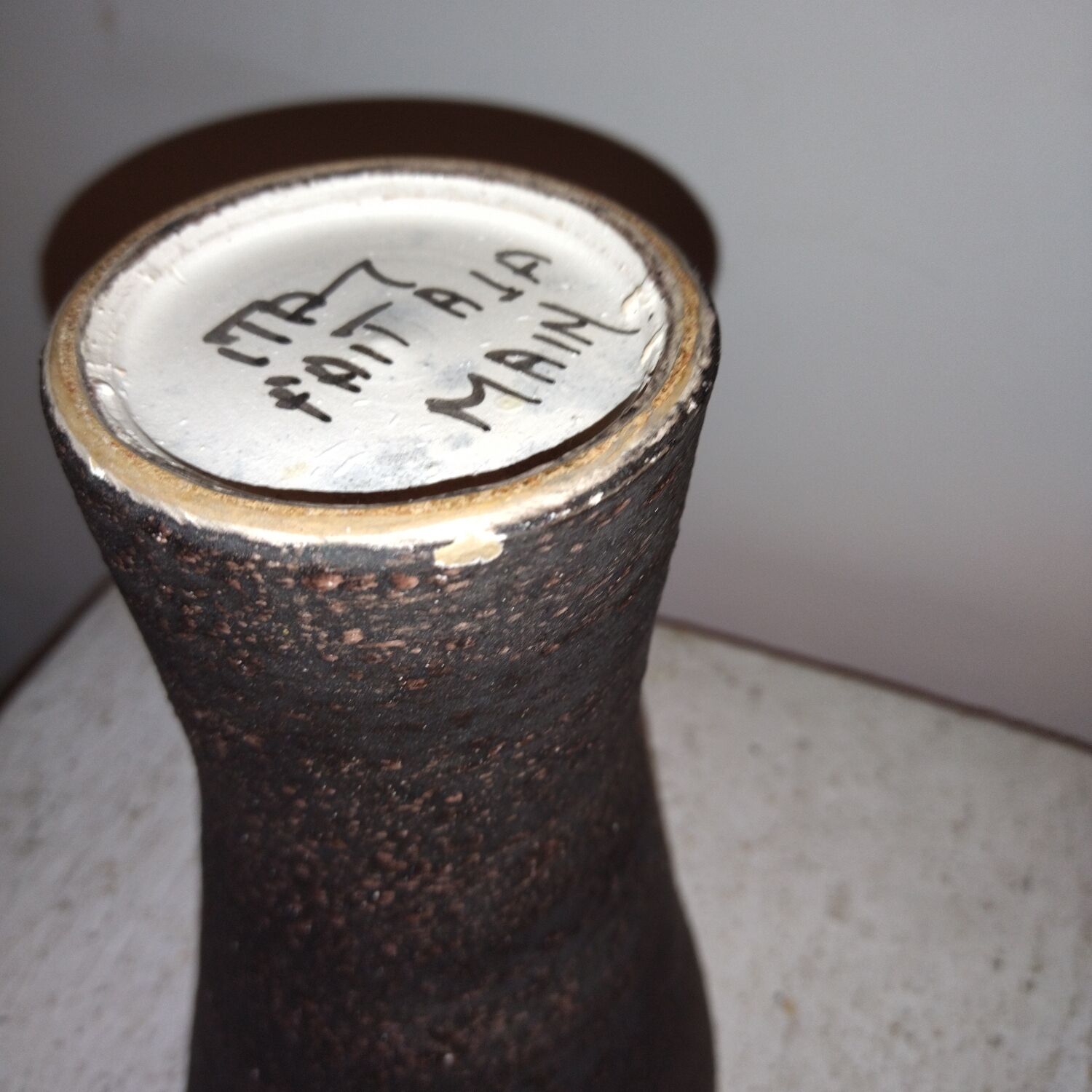 Ceramic diabolo vase 50s