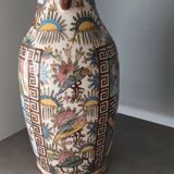 Vase iranien kadjar ancien balustre perse iznik faience émaillé polychrome xixe