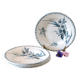 Hollow plates x5, Gien, Glaieul pattern, iron earth