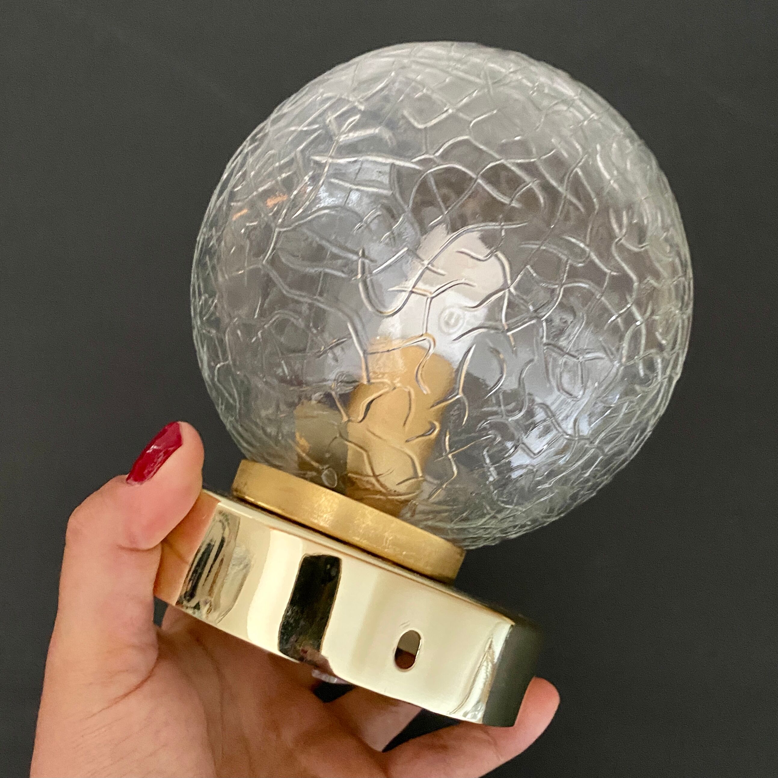 Wall lamp vintage glass globe