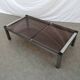 Coffee table smoked glass and aluminum, 1970