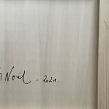 Large contemporary painting Green Forms Audrey Noel dated & signed