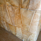 Banc pouf coffre en cuir patchwork  De Sède