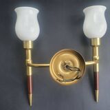 Large wall sconces torch style from the 1950s.