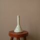 Vintage enameled ceramic soliflore vase, artisanal handmade pottery