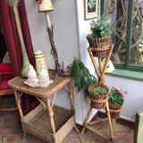 Rattan plant holder