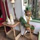 Rattan plant holder
